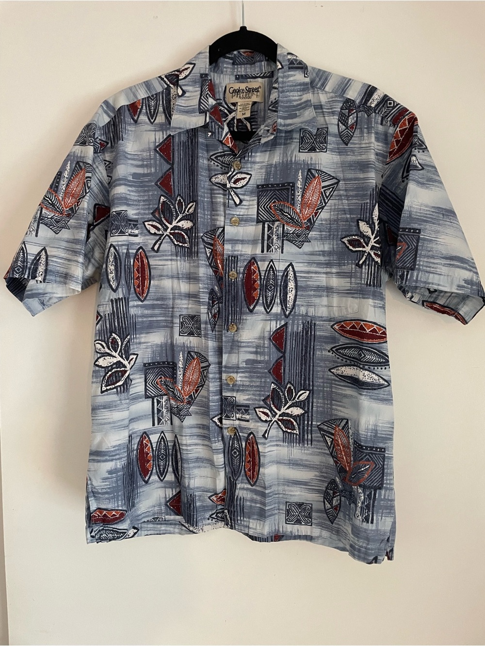 Cooke Street Vintage Blue Hawaiian Button-Up Shirt